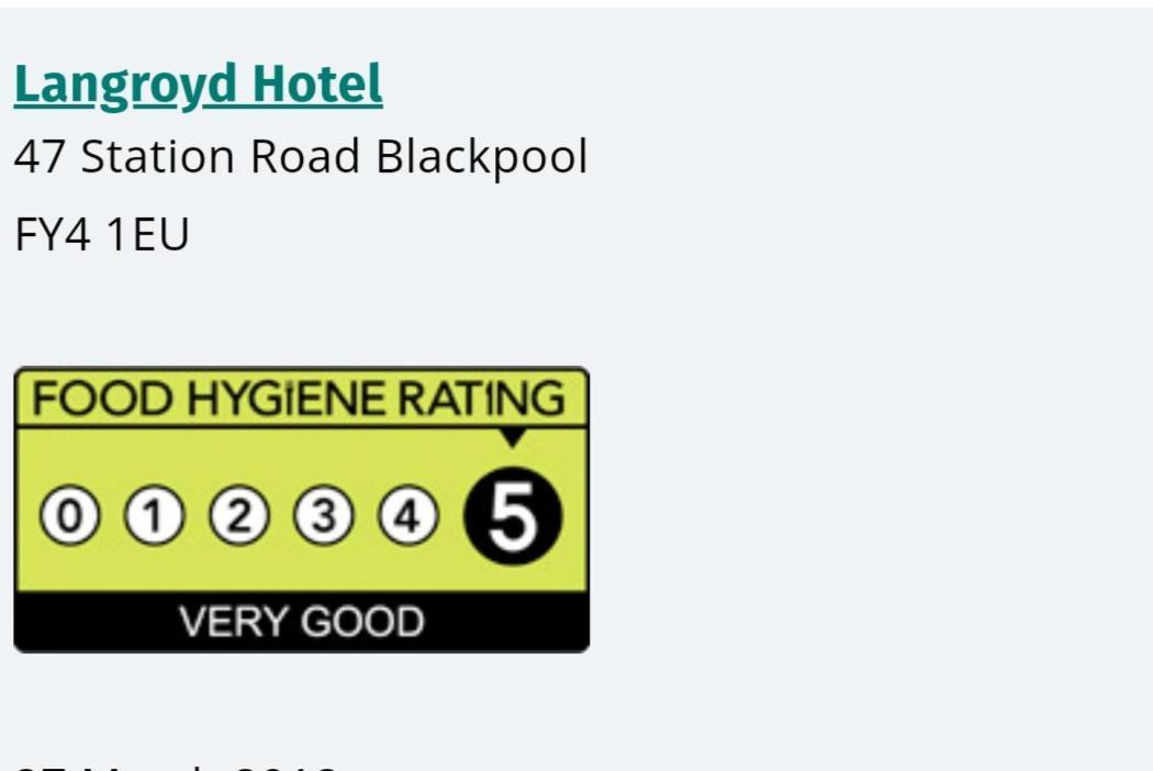 Langroyd Hotel Blackpool Esterno foto